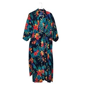 Valerie Stevens | Vintage Floral 100% Polyester Jacquered Robe